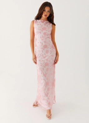 Day Romance Moorey High Neck Maxi Dress - Pink