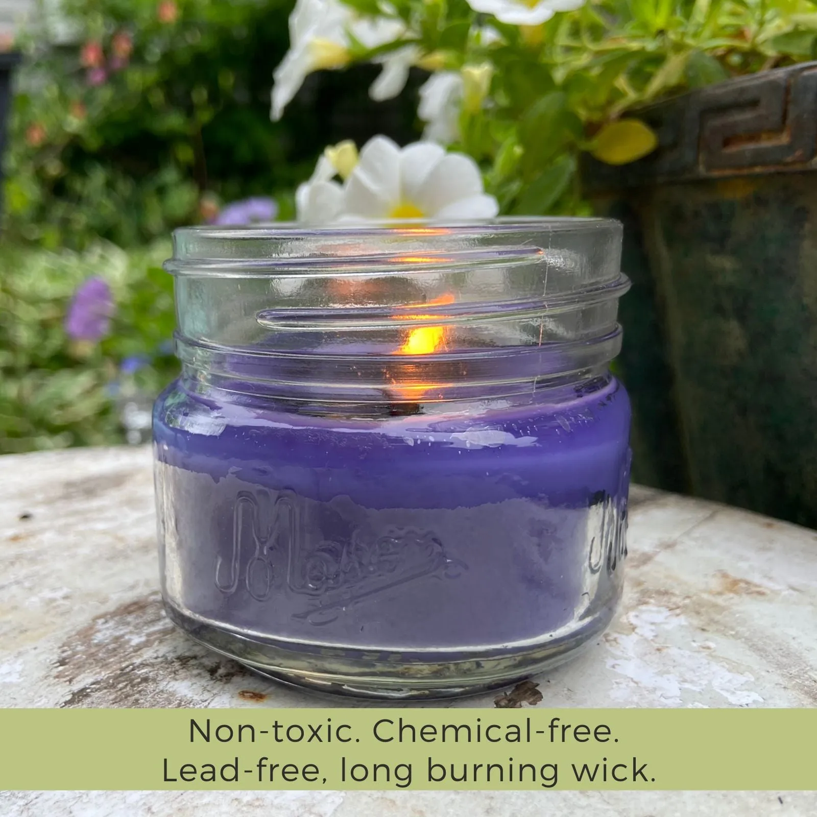 Mosquito Repellent Candle Natural Lavender | 3 Oz. Each, Set of 3 | Soy-Base, Infused with Essential Oils | Made in USA
