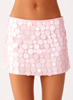 Movie Star Mini Skirt - Pink Mix Culture Monochrome Outfit