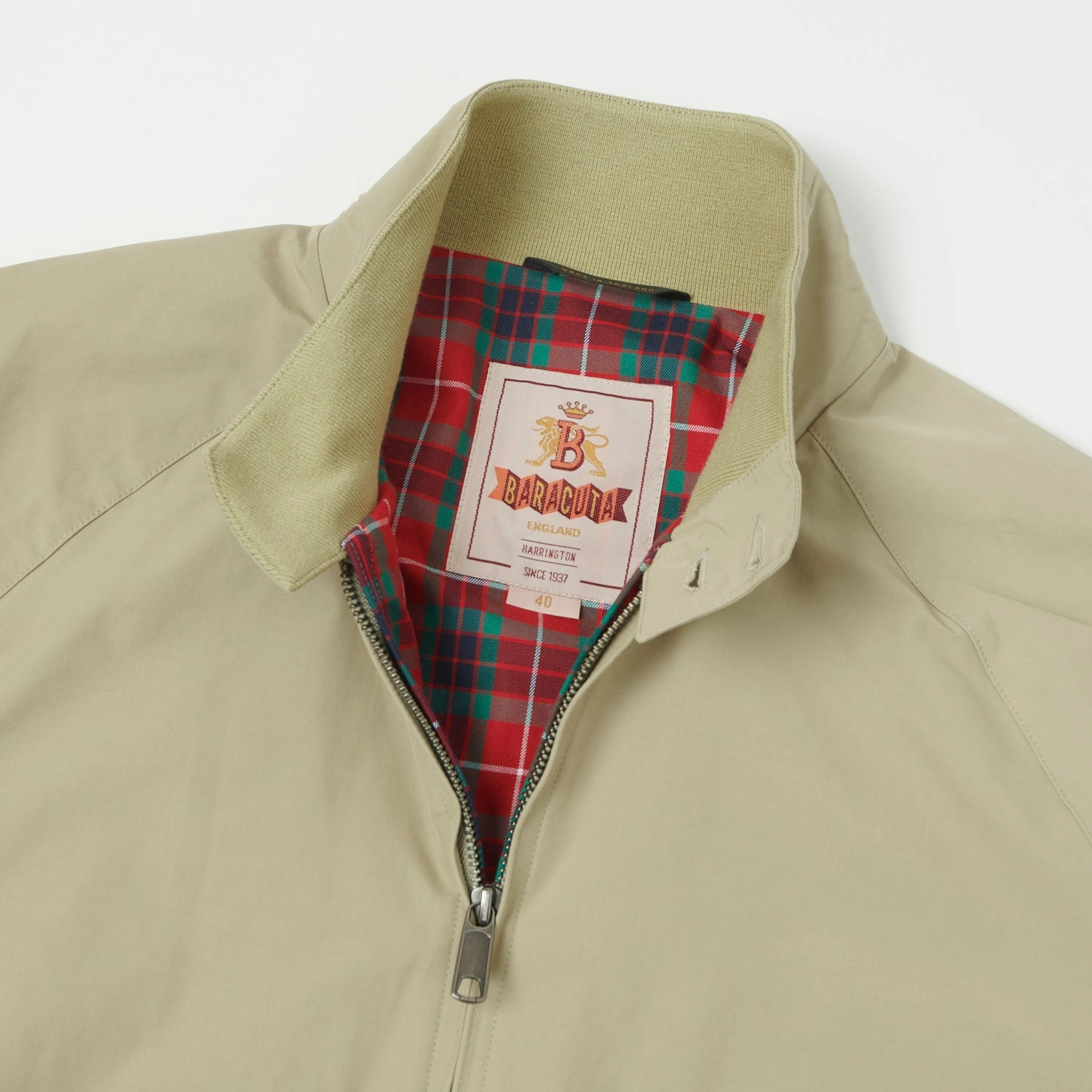 Baracuta G9 'Baracuta Cloth' Harrington Jacket - Natural Airtight Seam Sealing Minimal Daily Fit