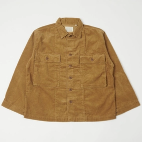 Full Count 2023 Corduroy Military Jacket - Camel Rainy Day Option Minimal Detail