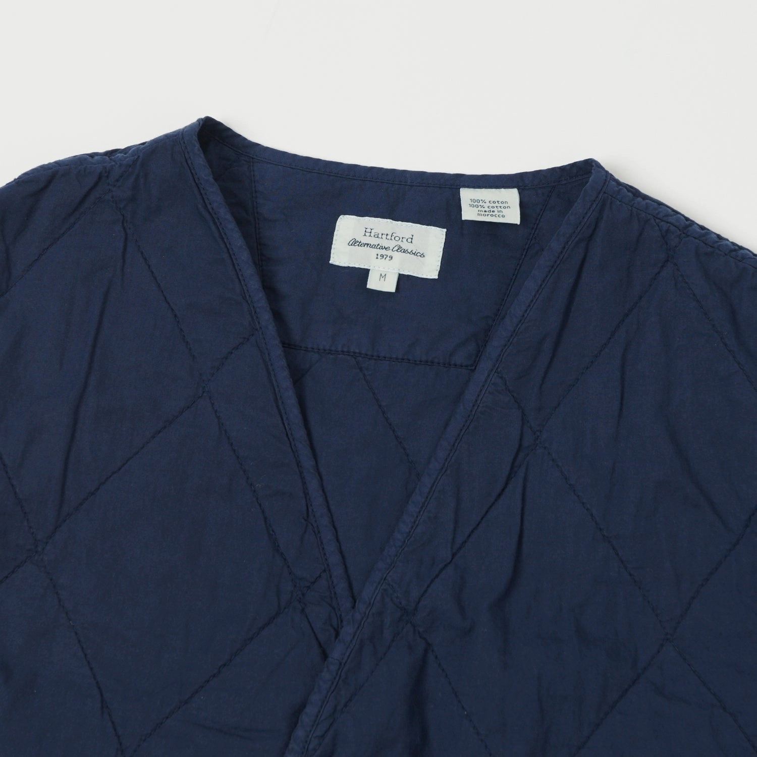 Hartford Quilted Cotton Twill Vest - Deep Blue Flexible Layer Fit Convertible Features