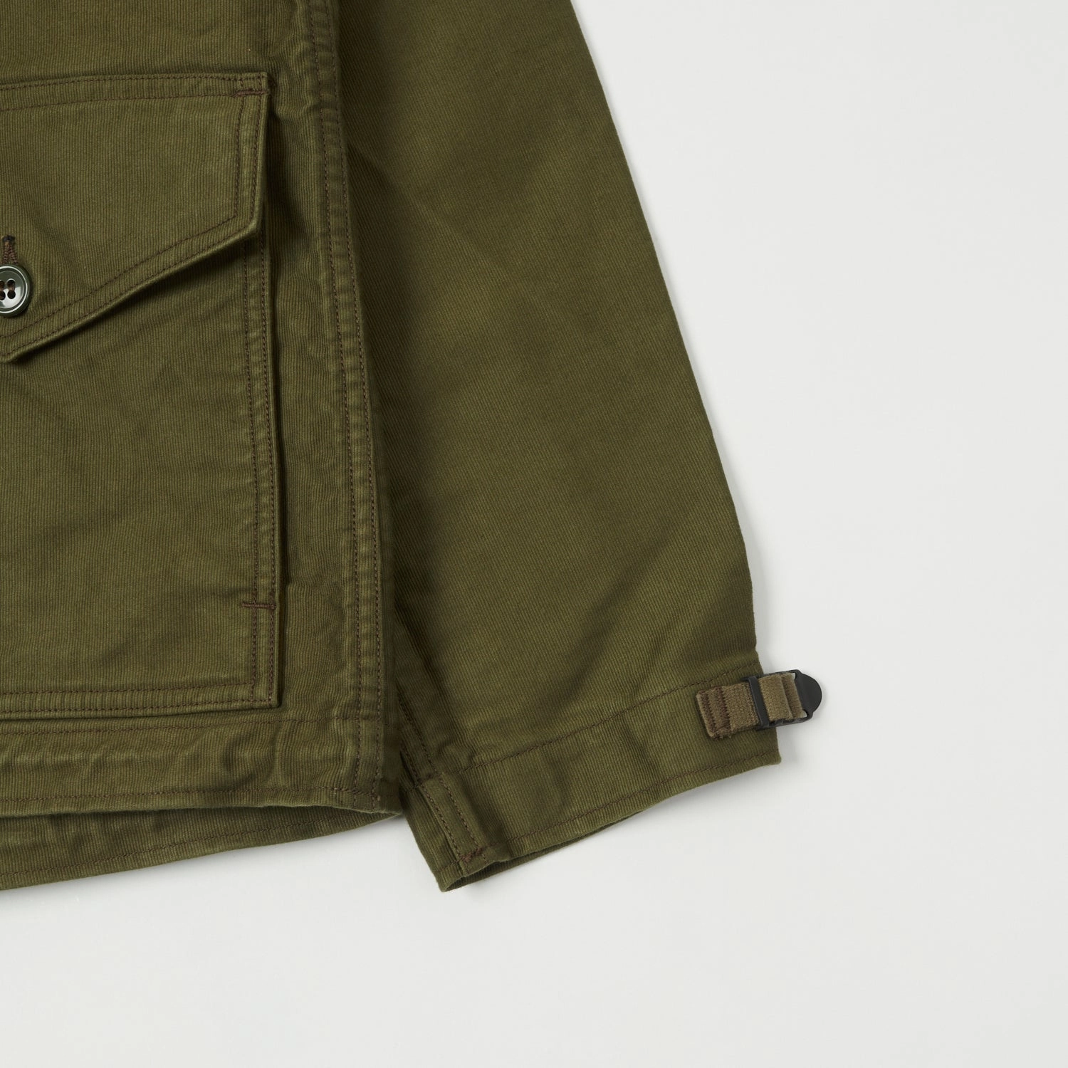 Windproof Cuffs Freewheelers & Co Union Special Overalls Deck Worker Parka - Olive