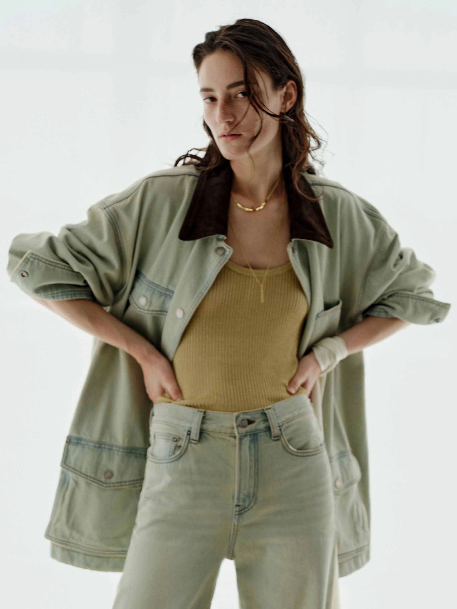 Multi Pockets Cotton Jacket Soft touch finish