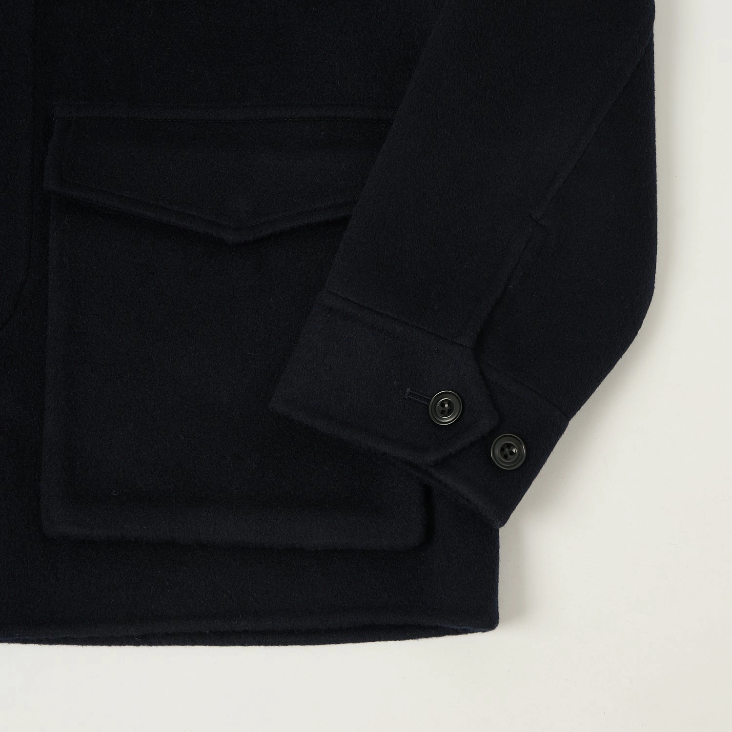 Hartford 'Jake' Wool Field Jacket - Navy TearResistant Reinforcements UV Protective