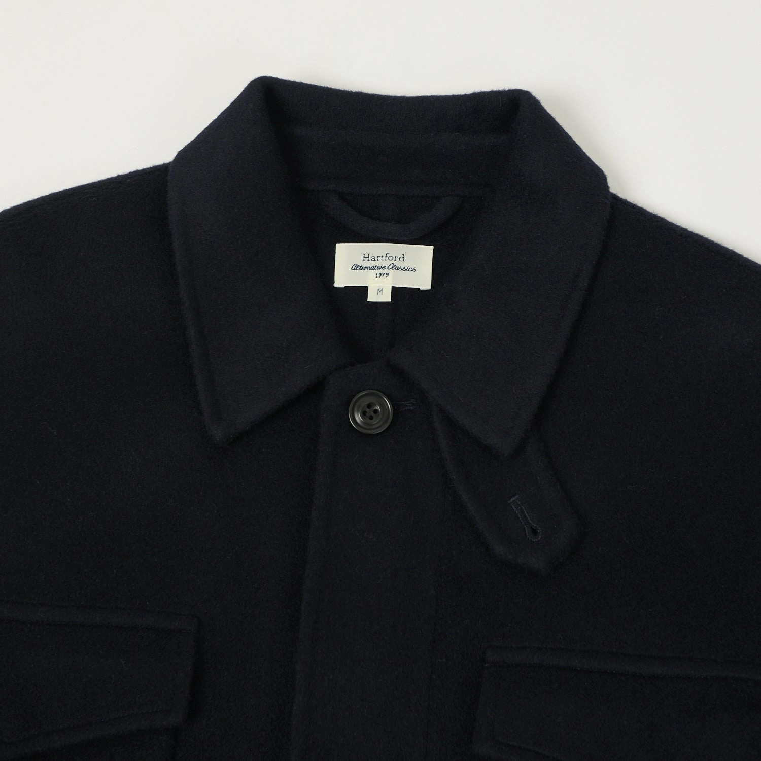 Moisture Management Fabric Quick Release Buckles Hartford 'Jake' Wool Field Jacket - Navy