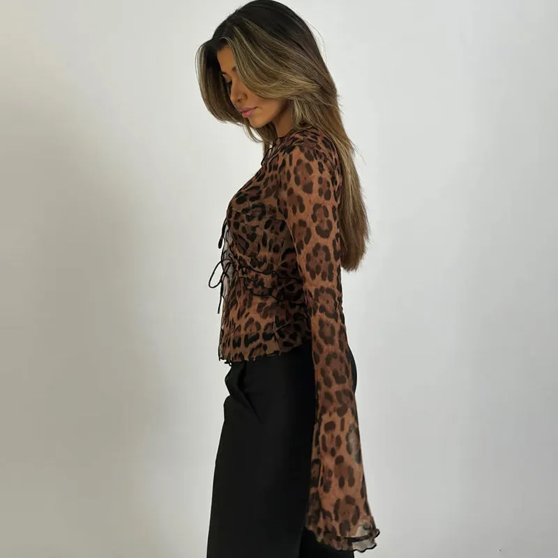 Myka Long Sleeve Mesh Top