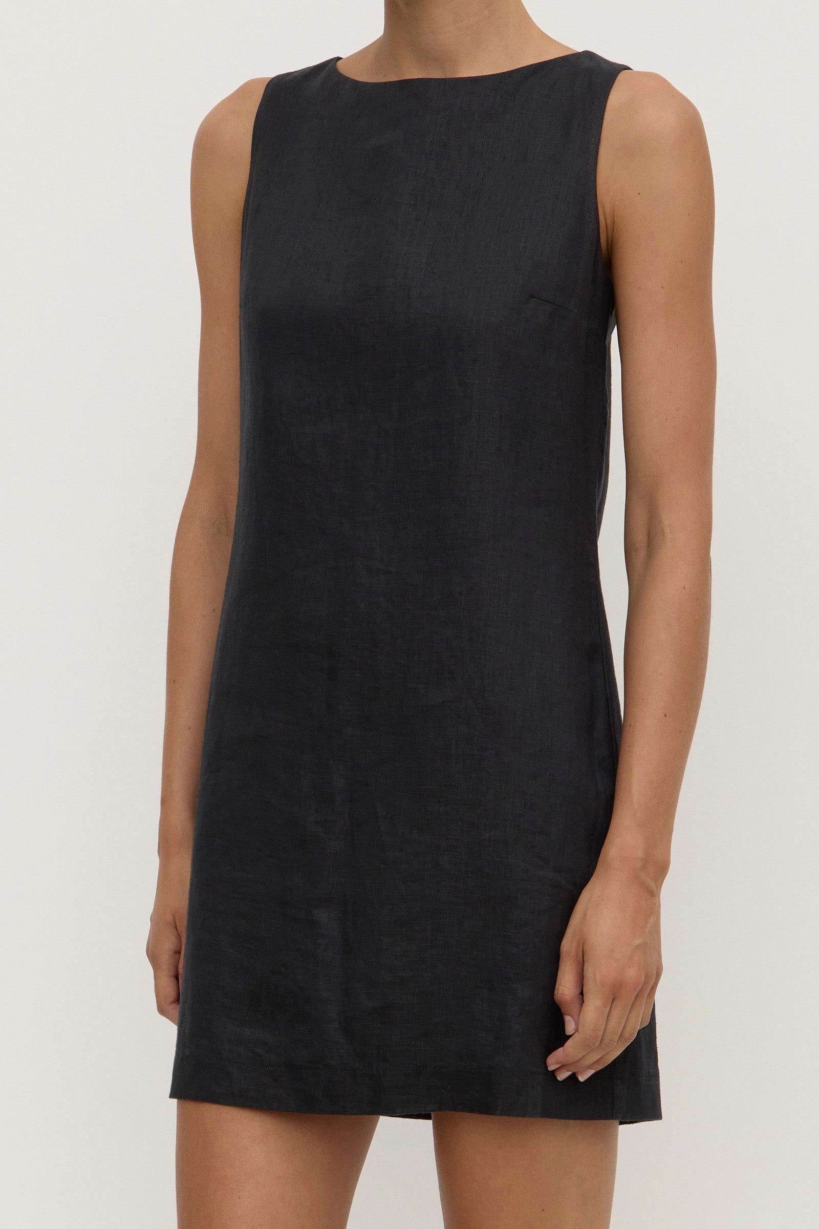 Nadine Linen Mini Dress Romance Glow