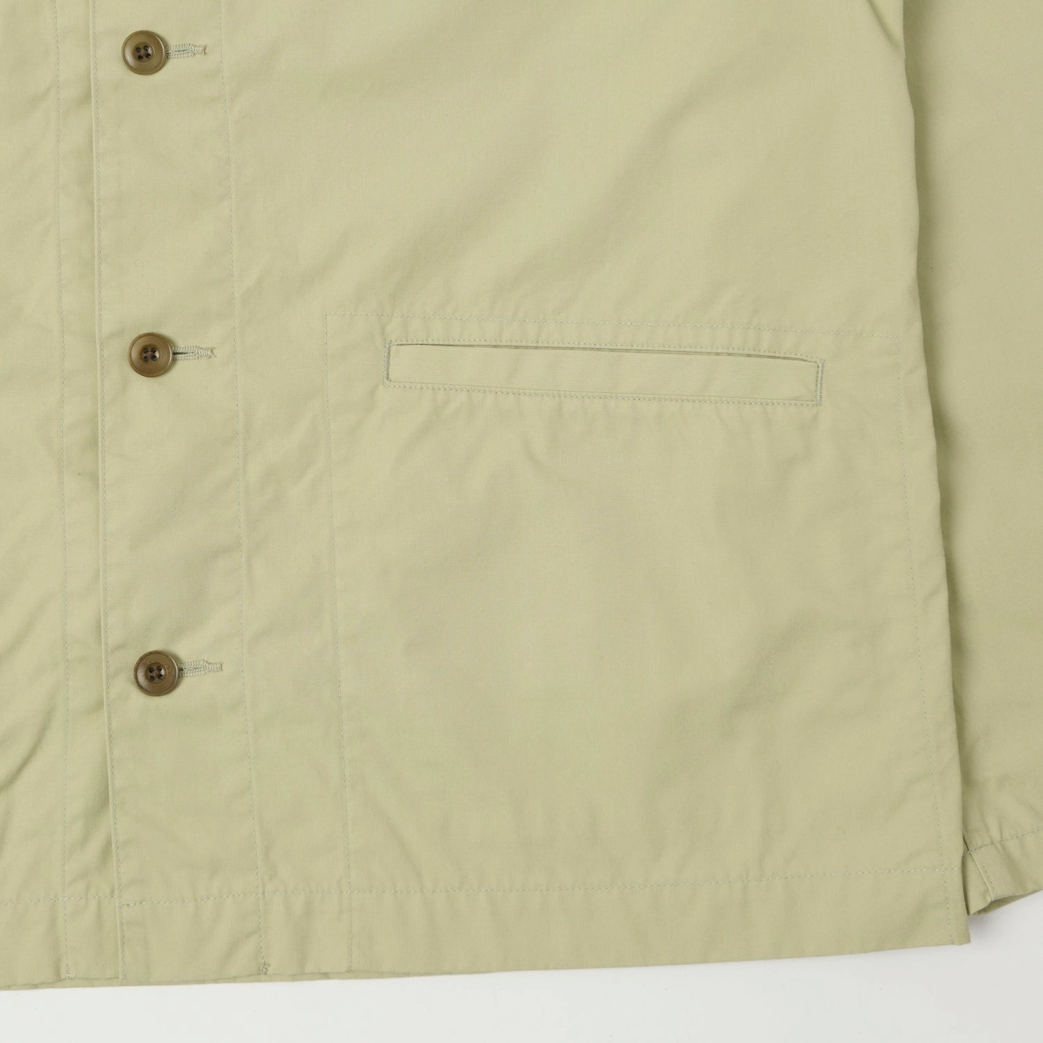 Street Explorer Fit Nanamica Band Collar Shirt Jacket - Light Green