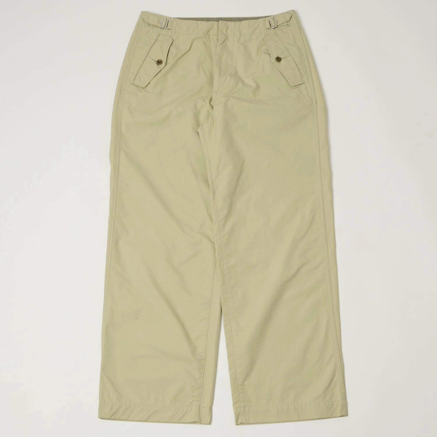 Fit Control Nanamica Side Belt Wide Pants - Light Green