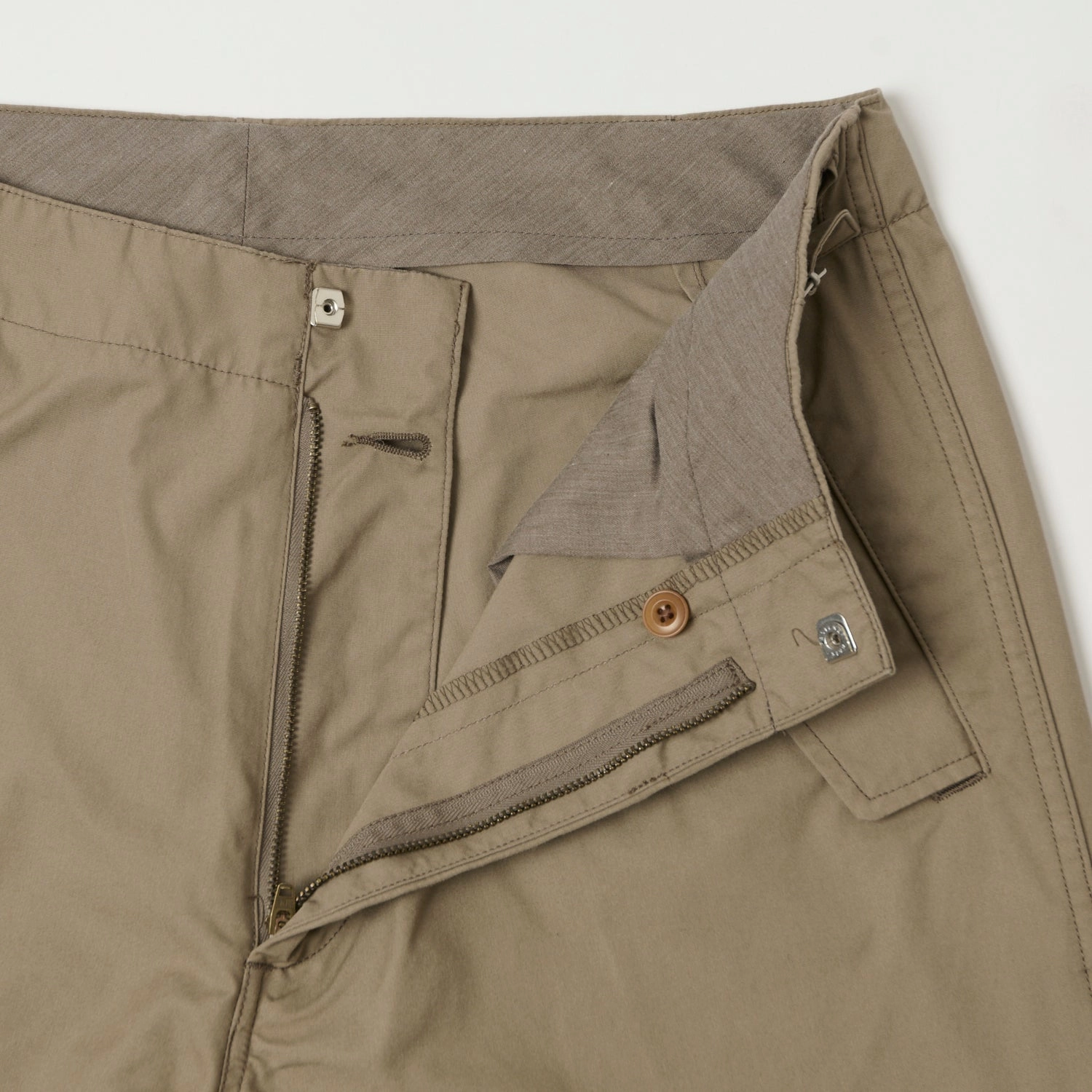 Nanamica Side Belt Wide Pants - Taupe FlexibleMobility
