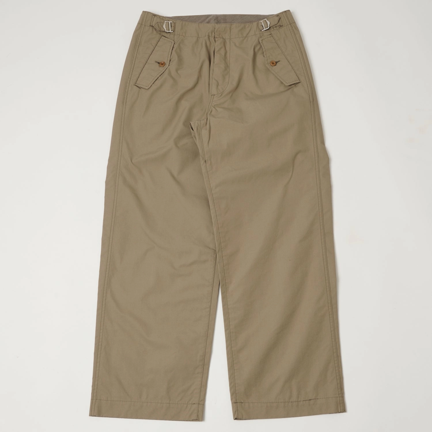 Nanamica Side Belt Wide Pants - Taupe Breathable Comfort