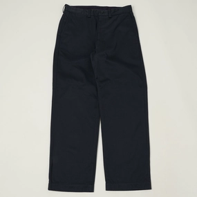On The Go Nanamica Wide Straight Chino Pants - Navy
