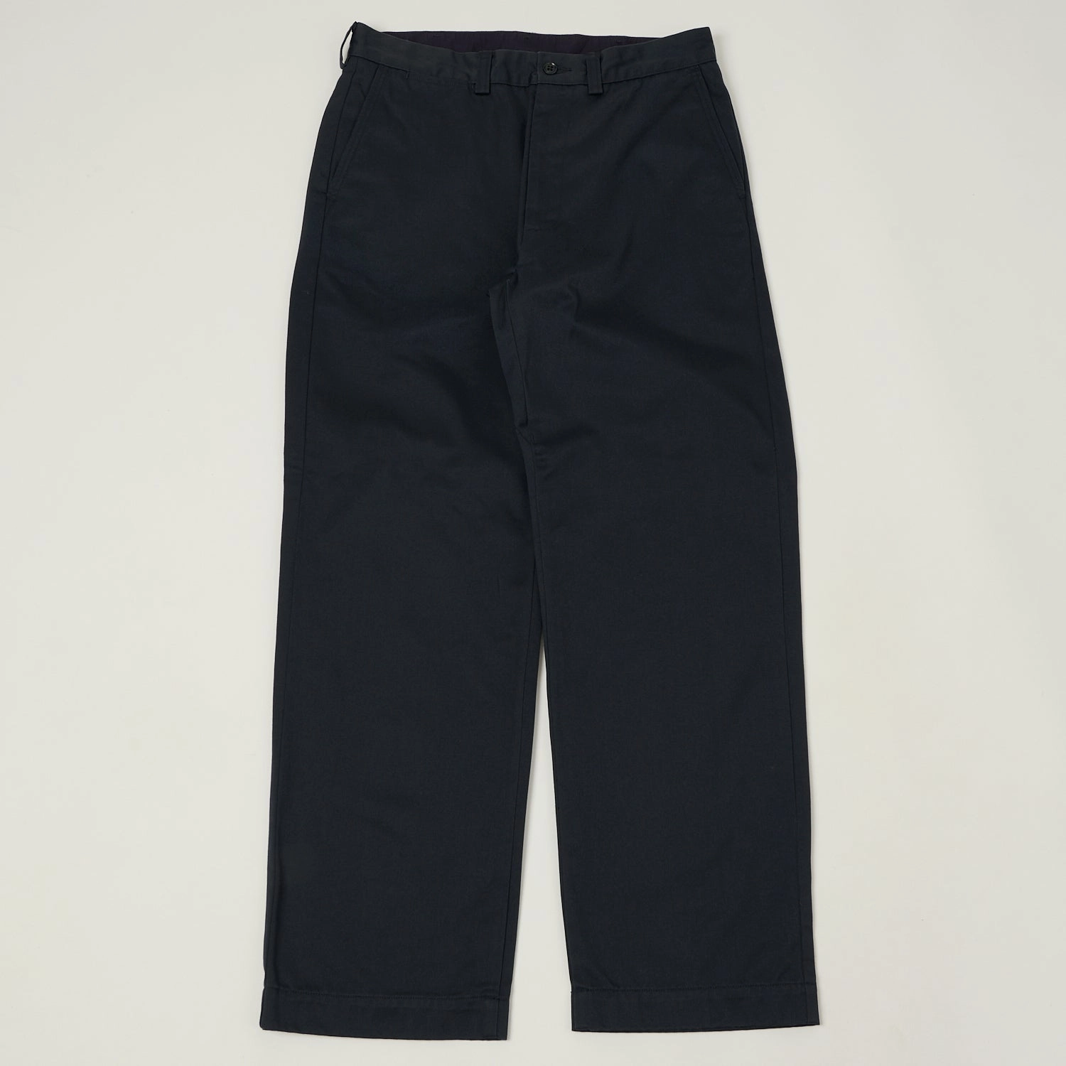 On The Go Nanamica Wide Straight Chino Pants - Navy