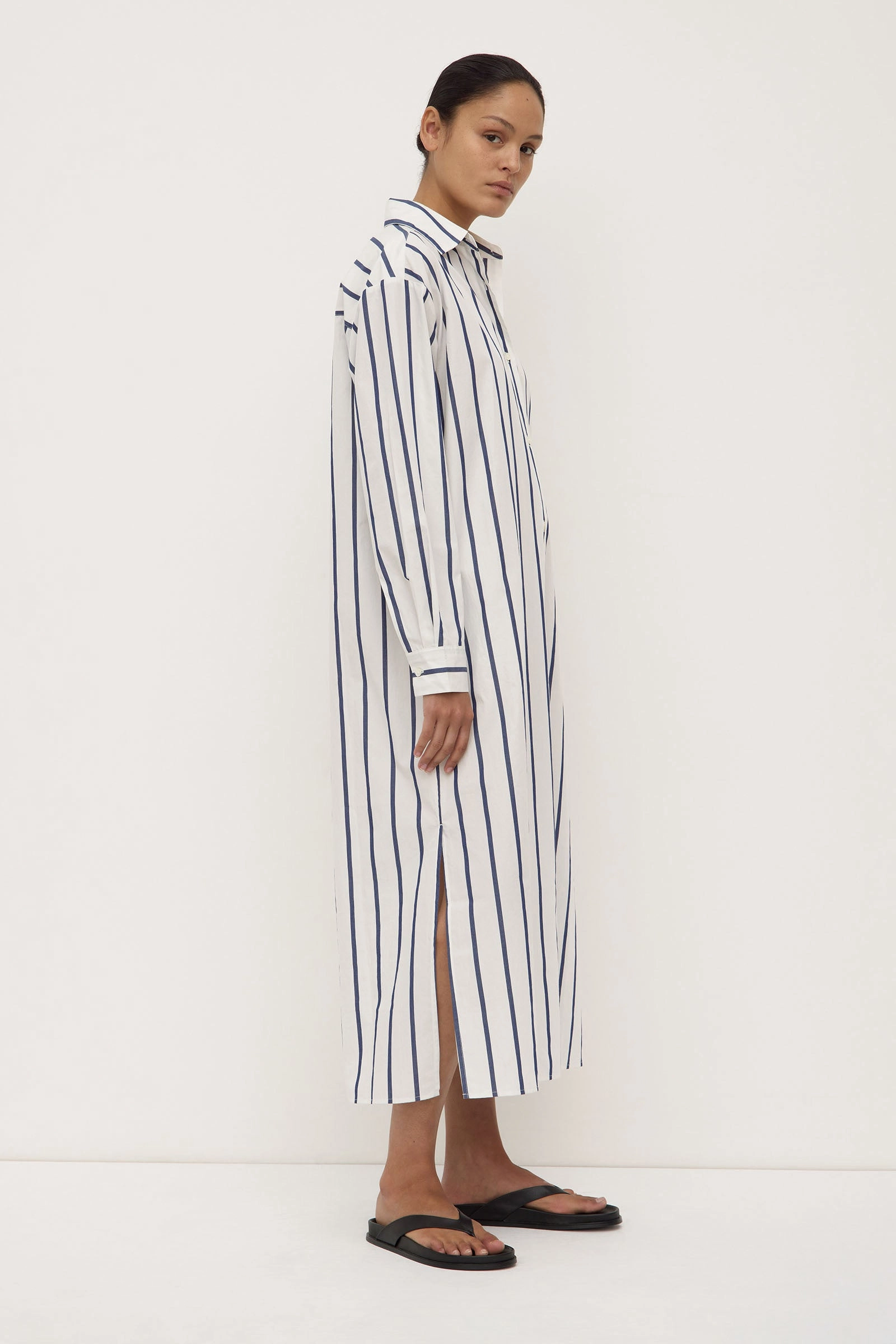 Nara Stripe Shirt Dress Multipurpose