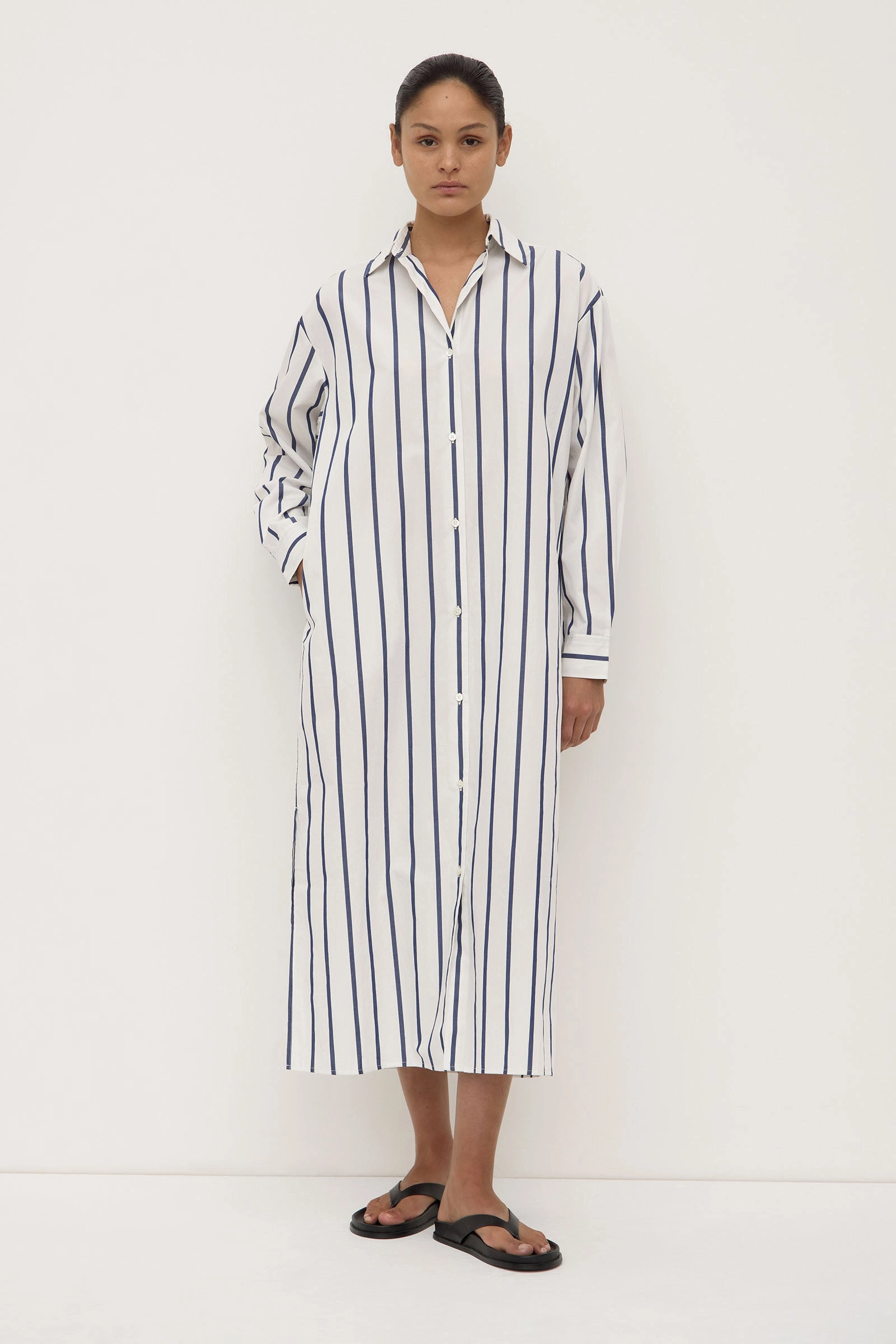Classic Grace Nara Stripe Shirt Dress