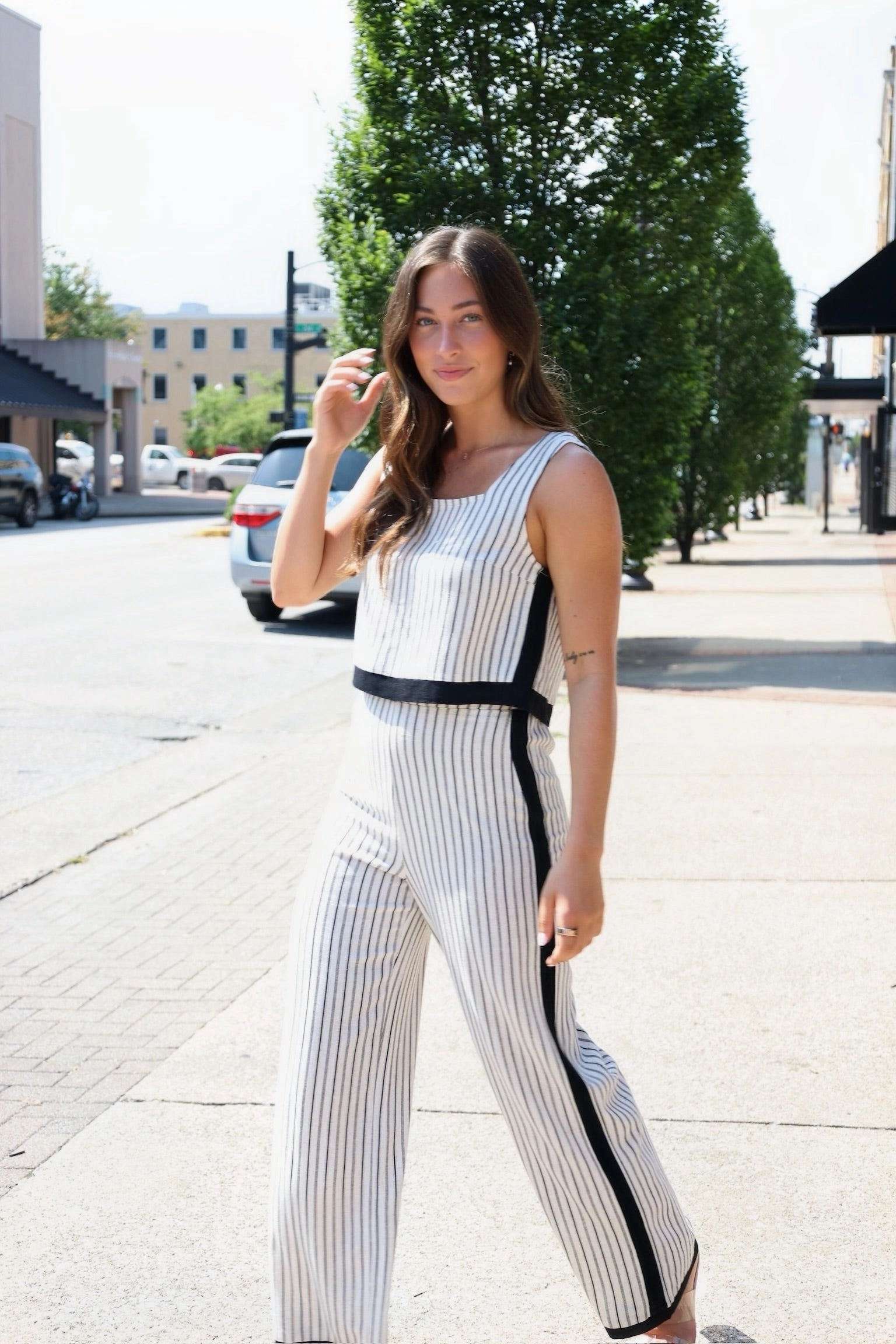 wrinkle free finish Natural Blend Top- Final Sale