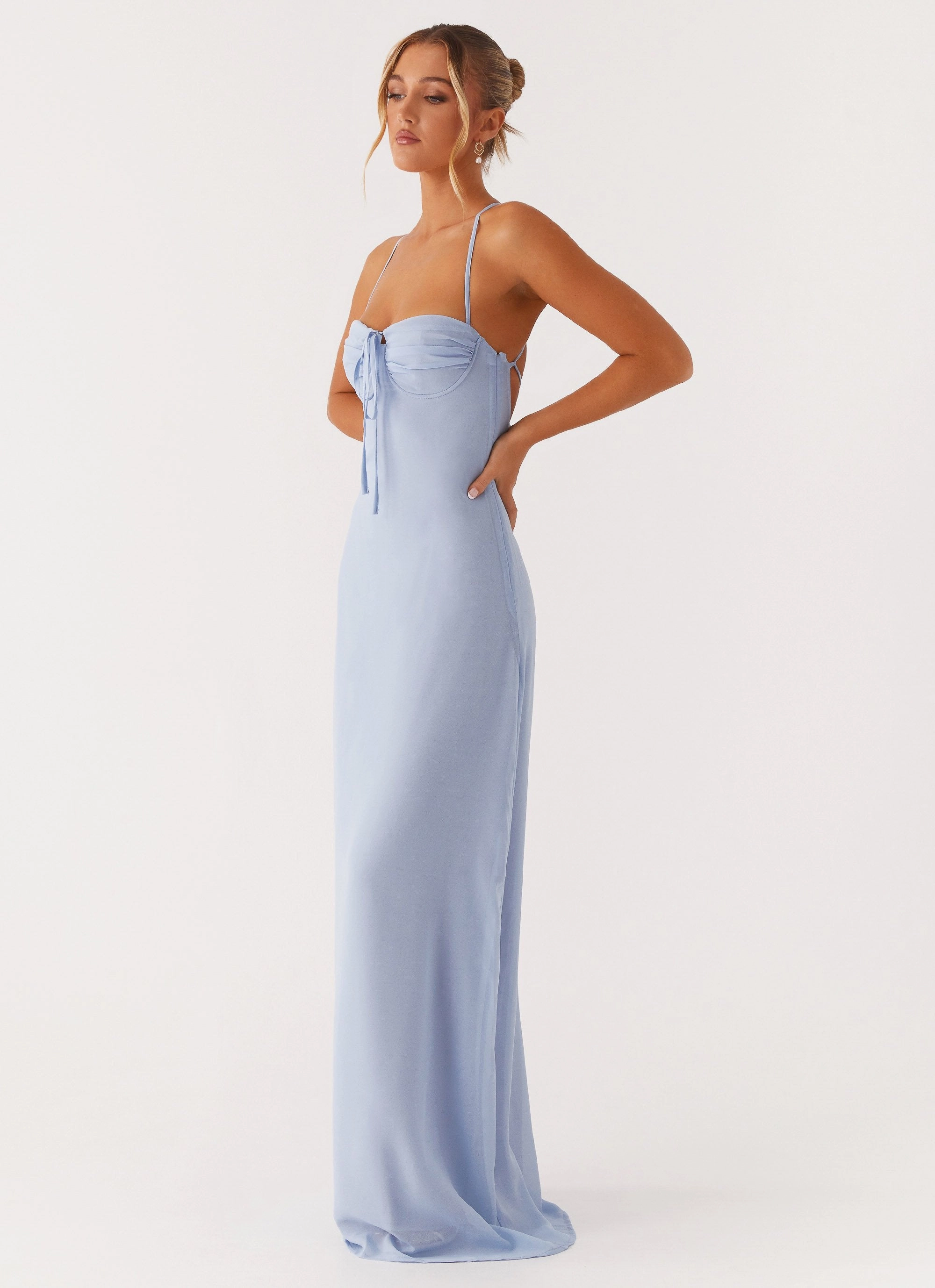 Aveline Bustier Maxi Dress - Blue Maximalist-Trend Fashionable Touch