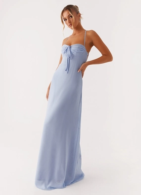 Aveline Bustier Maxi Dress - Blue Pure Vibes
