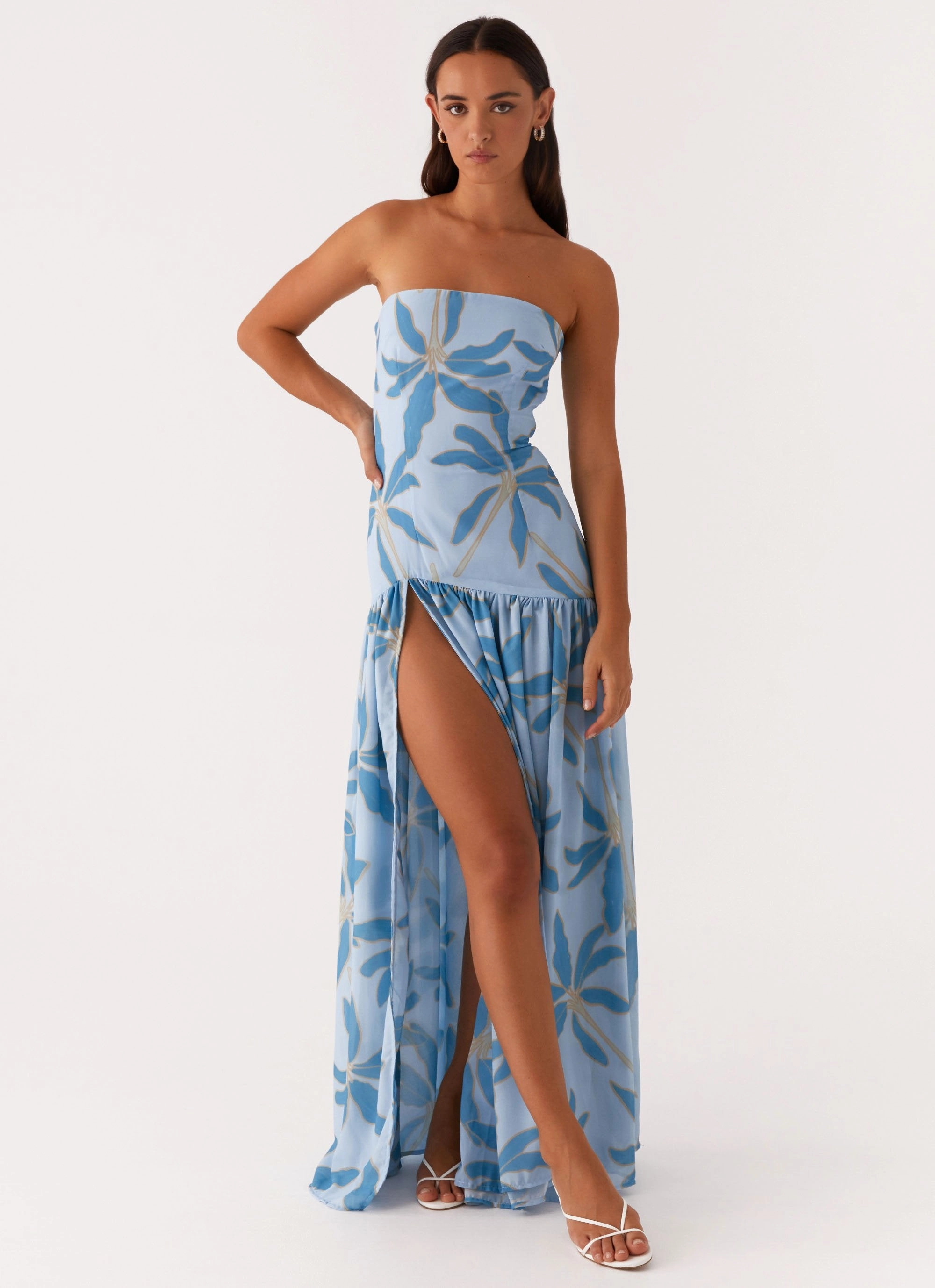 Eden Strapless Maxi Dress - Opulent Blue Comfy and Relaxed Comfortable Wear