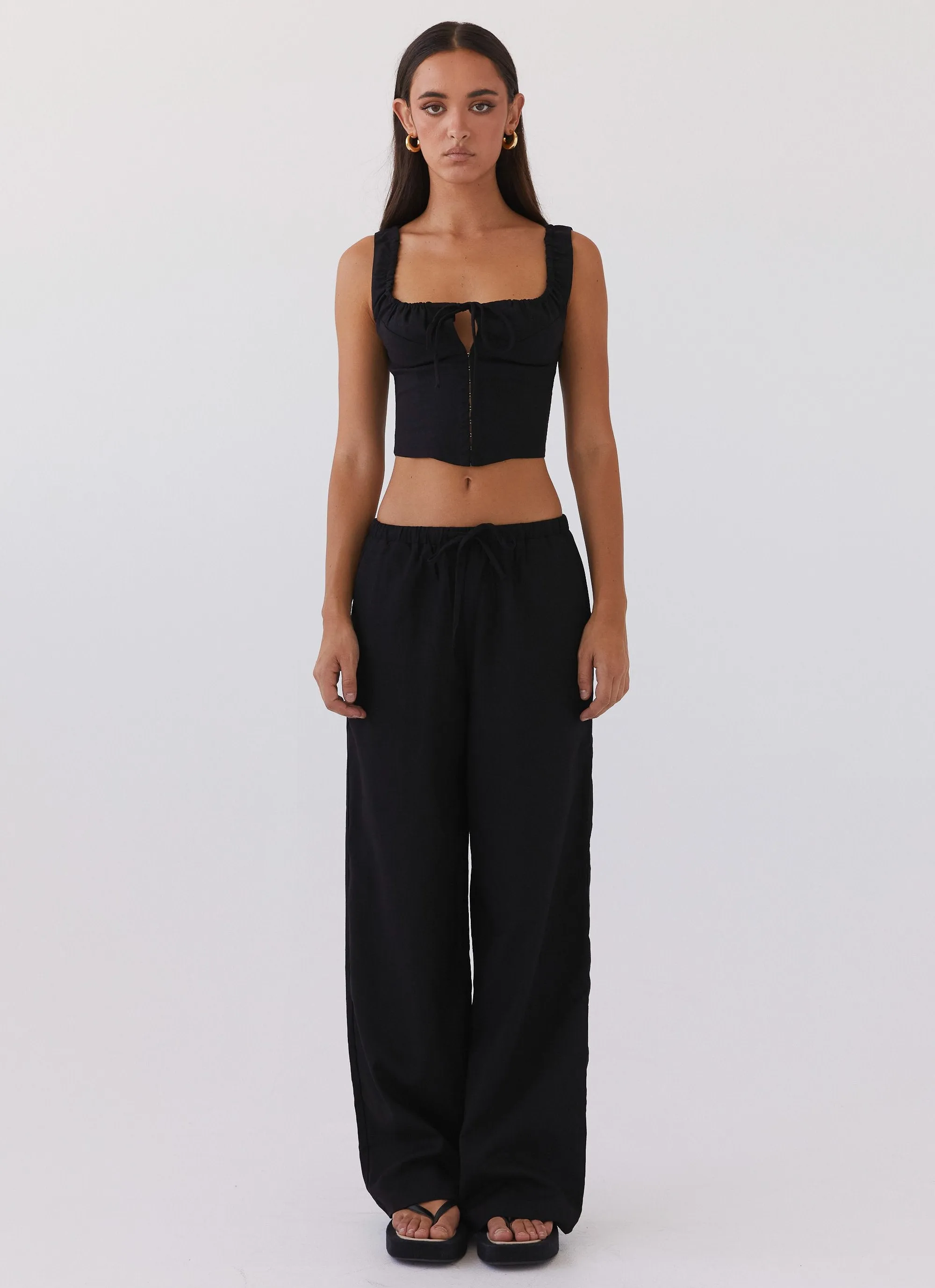 Stretch Fit Engineering Take Me Away Corset Top - Black