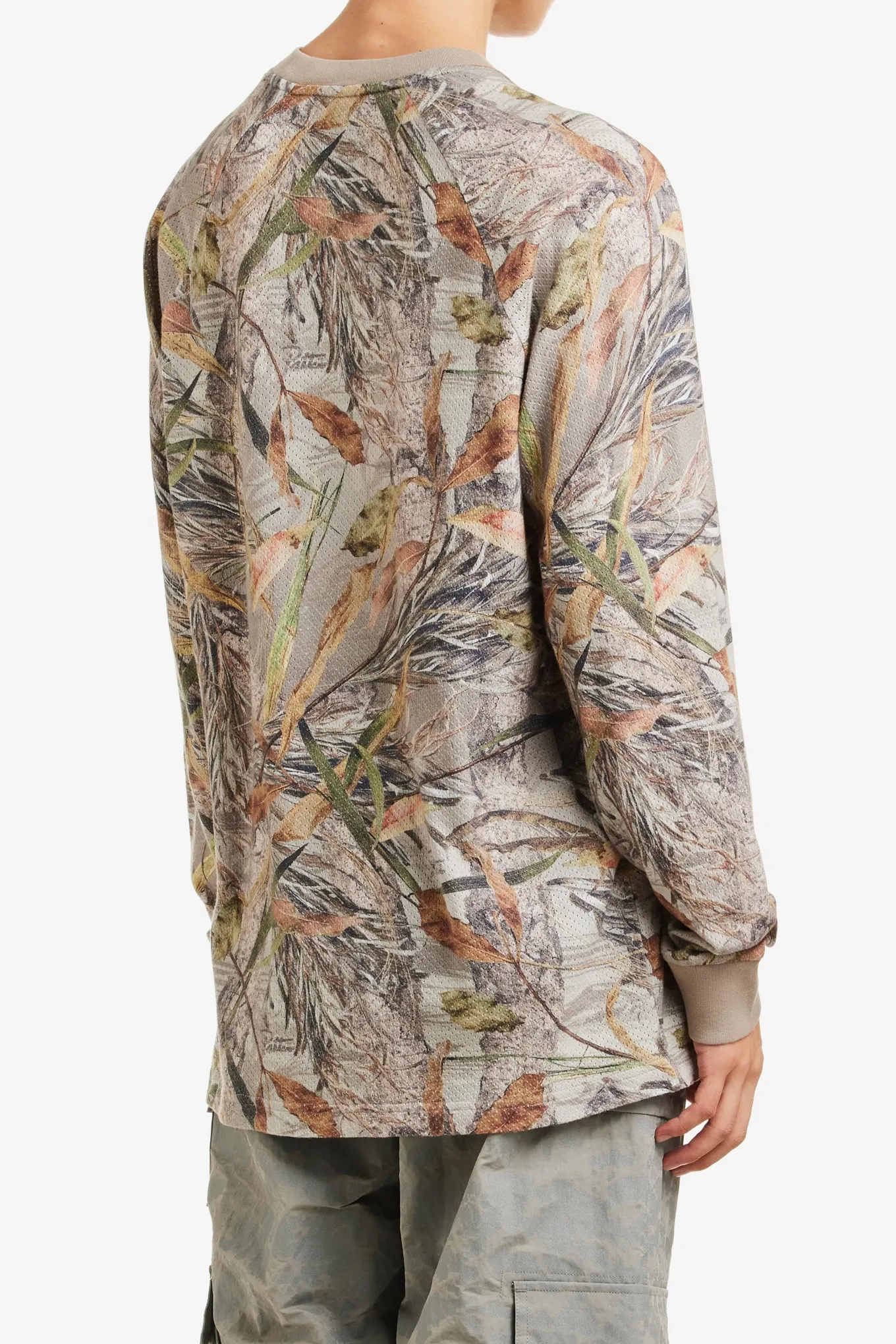 NATURE PRINT LONGSLEEVE MESH JERSEY