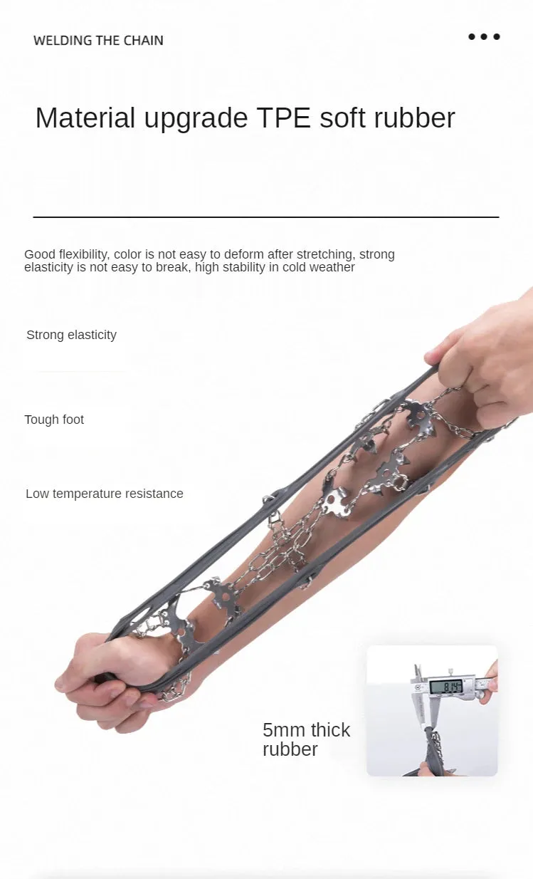Naturehike NEW 13 /19 Teeth Anti-slip Climbing Crampons Outdoor Winter Ice Claws Snow Gripper Hiking Shoe Boot Grips Chain Spike