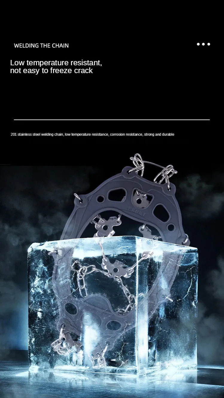 Naturehike NEW 13 /19 Teeth Anti-slip Climbing Crampons Outdoor Winter Ice Claws Snow Gripper Hiking Shoe Boot Grips Chain Spike