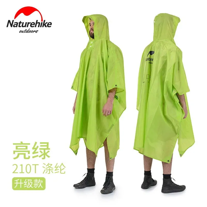 Naturehike Outdoor mountaineering walking 3 in 1 poncho Triad to groundsheet awning raincoat outdoor raincoat