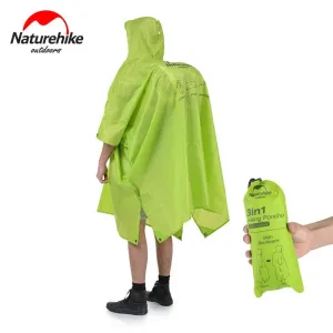 Naturehike Outdoor mountaineering walking 3 in 1 poncho Triad to groundsheet awning raincoat outdoor raincoat