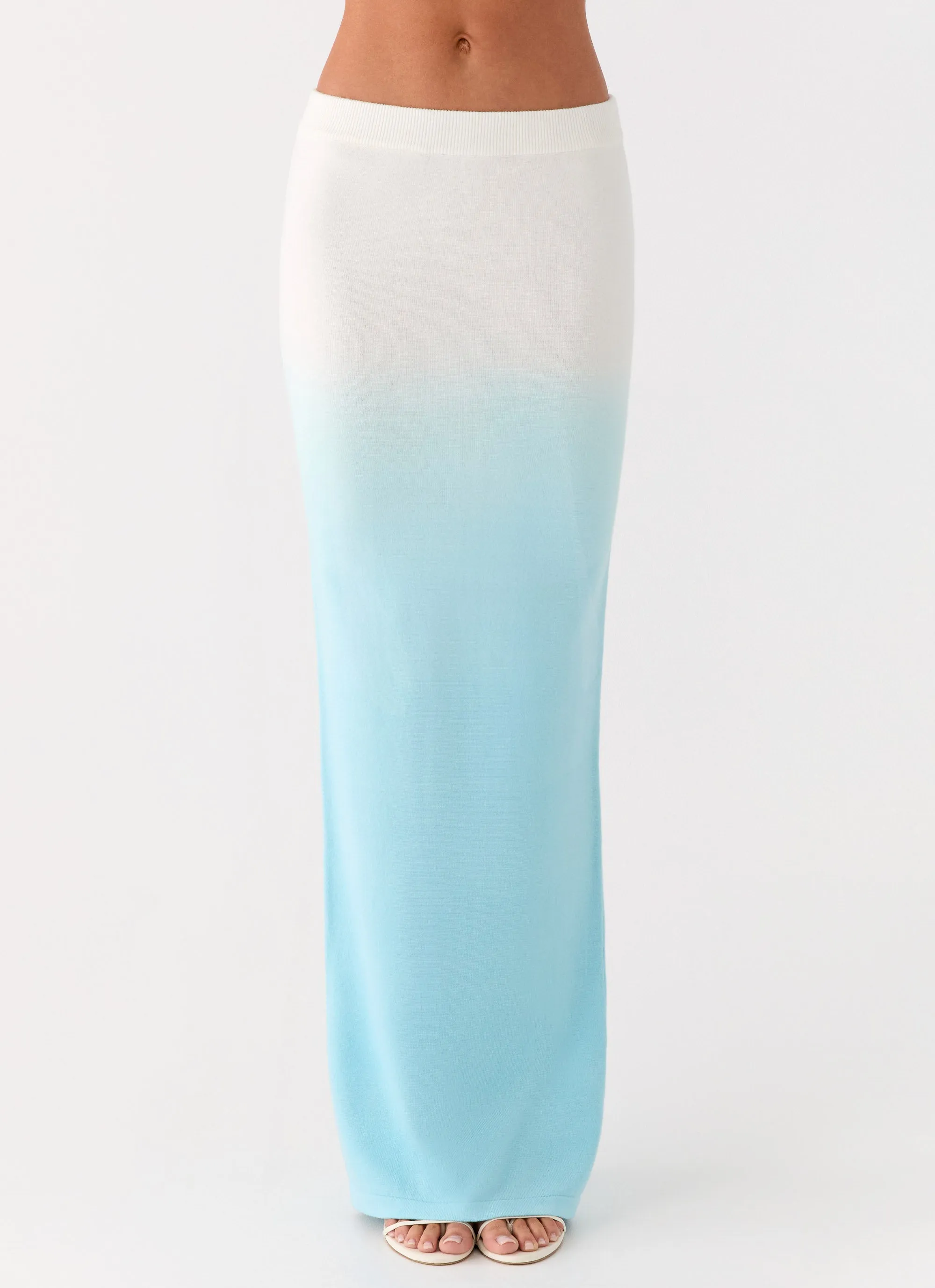 Deep Sea Kiss Maxi Skirt - Blue Ombre Weekend Fashion Comfy Wear