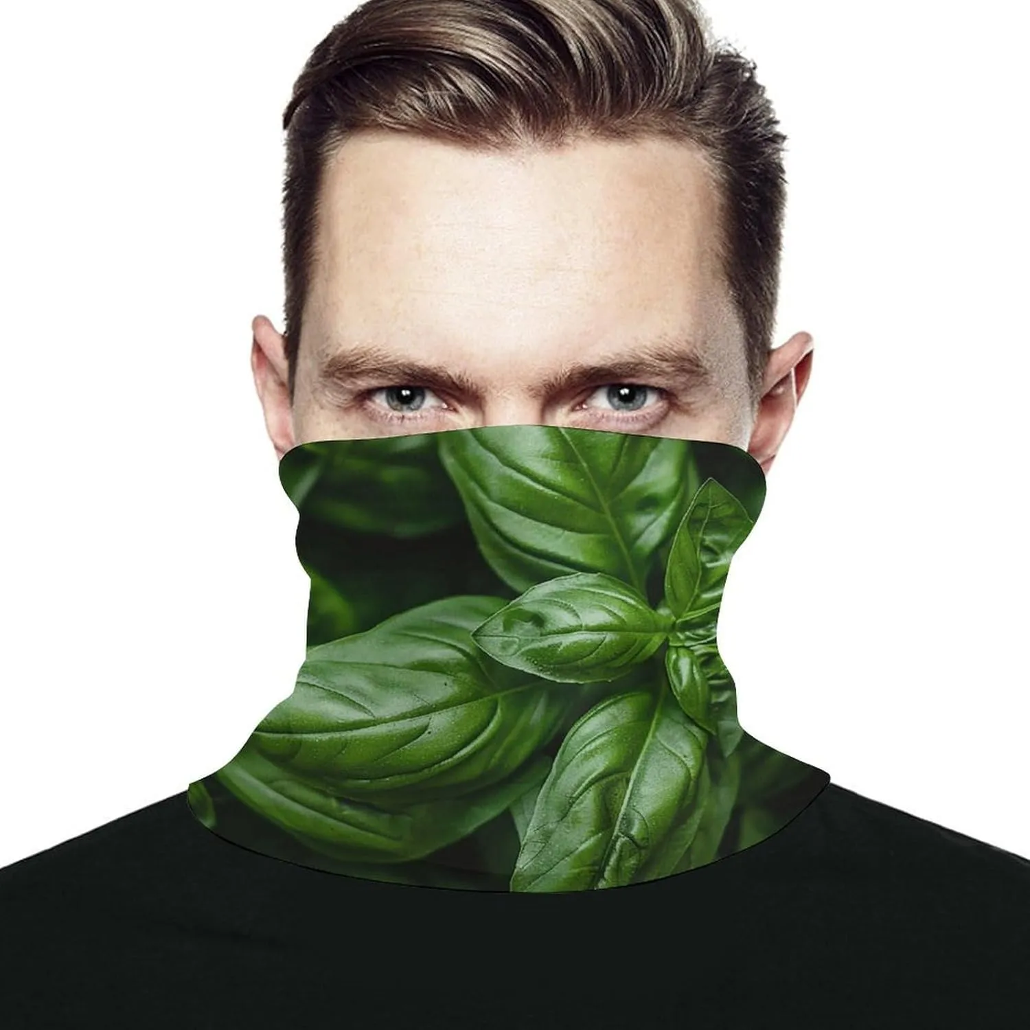 Neck Gaiter Face Cover for Men Vibrant Green Shades Face Mask Bandana Breathable Face Scarf Headband