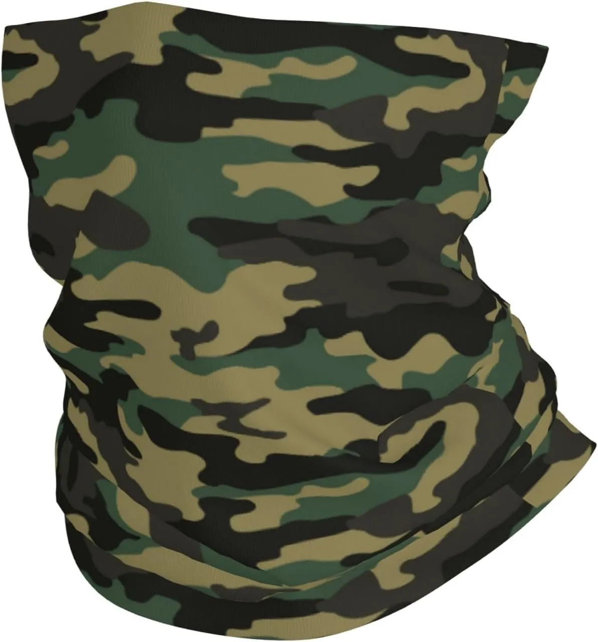 Neck Gaiters for Men Women - Green Camo Classic Head Scarf Balaclava Face Mask Cover Bandana Neck Scarf