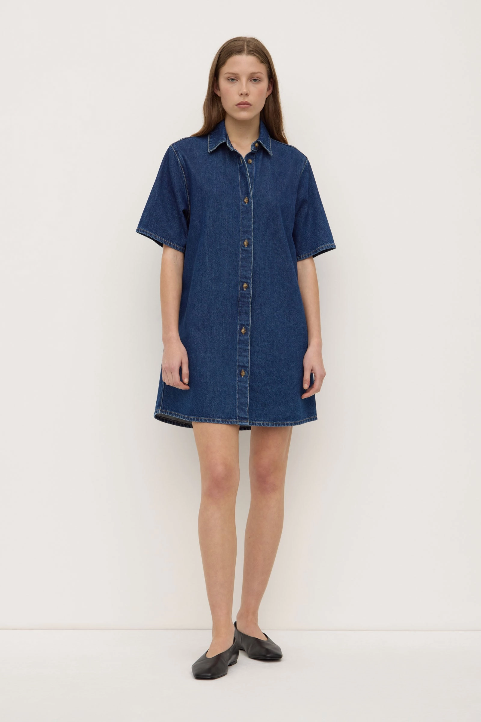 Versatile Design Neera Denim Mini Shirt Dress