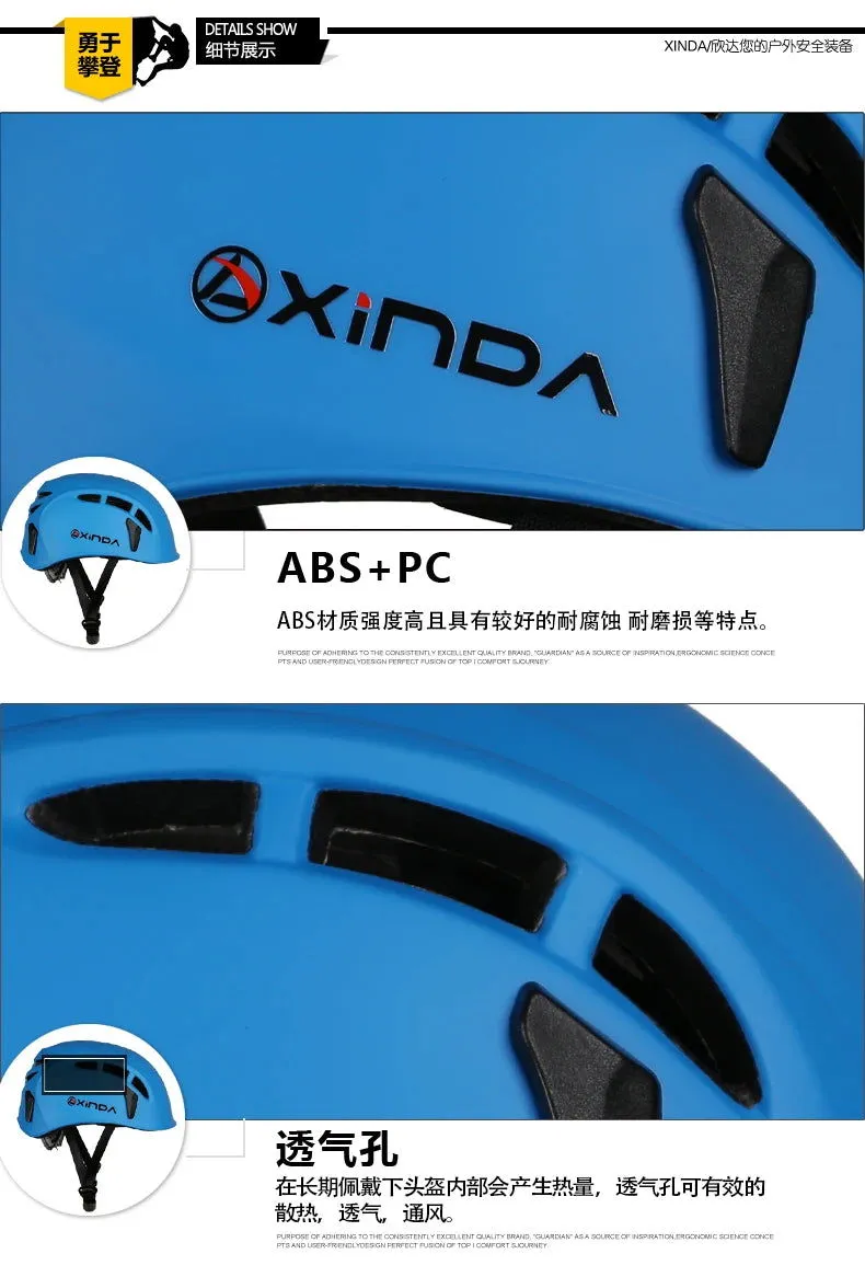 New High Strength And Durable Integrally-Molded Rock Climbing Helmet ABS PC Corrosion Resistance Professional For Mountain Sport