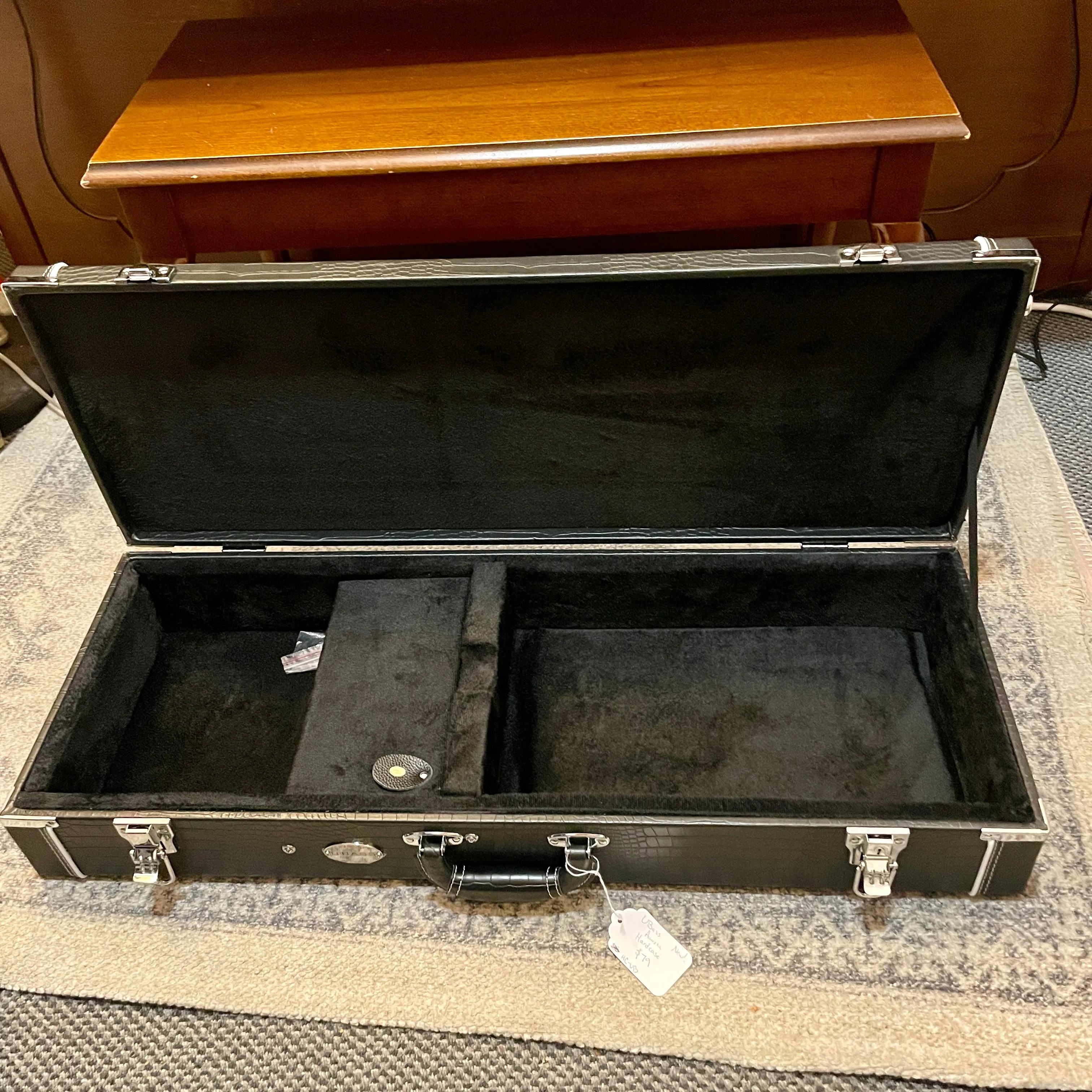New! Kala U-Bass Rectangular Hardcase, Diamond Black