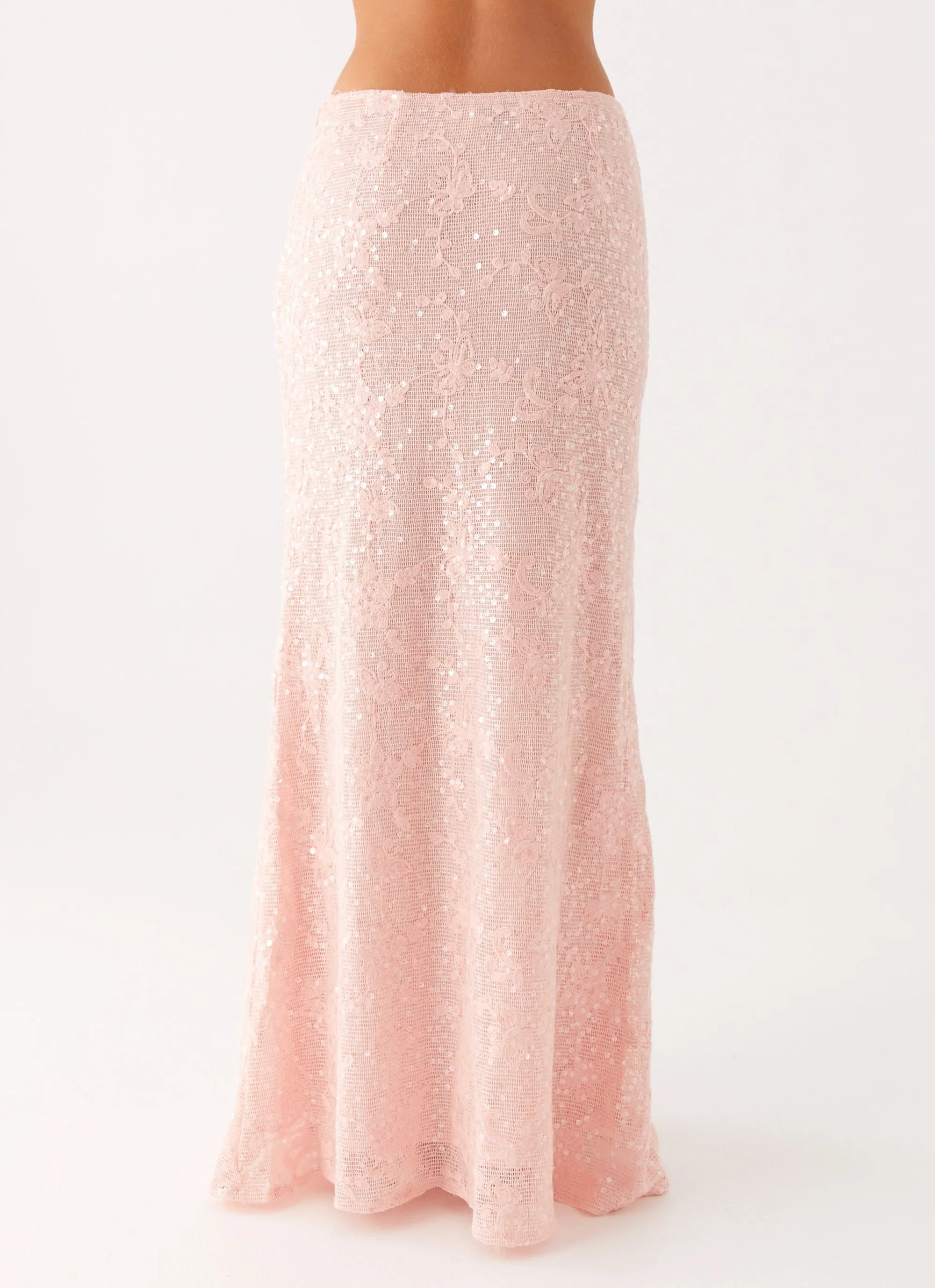 Nico Sequin Maxi Skirt - Pink Fair trade Timeless Touch