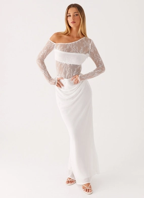 Fine Texture Happy Soul Take Your Time Maxi Dress - White