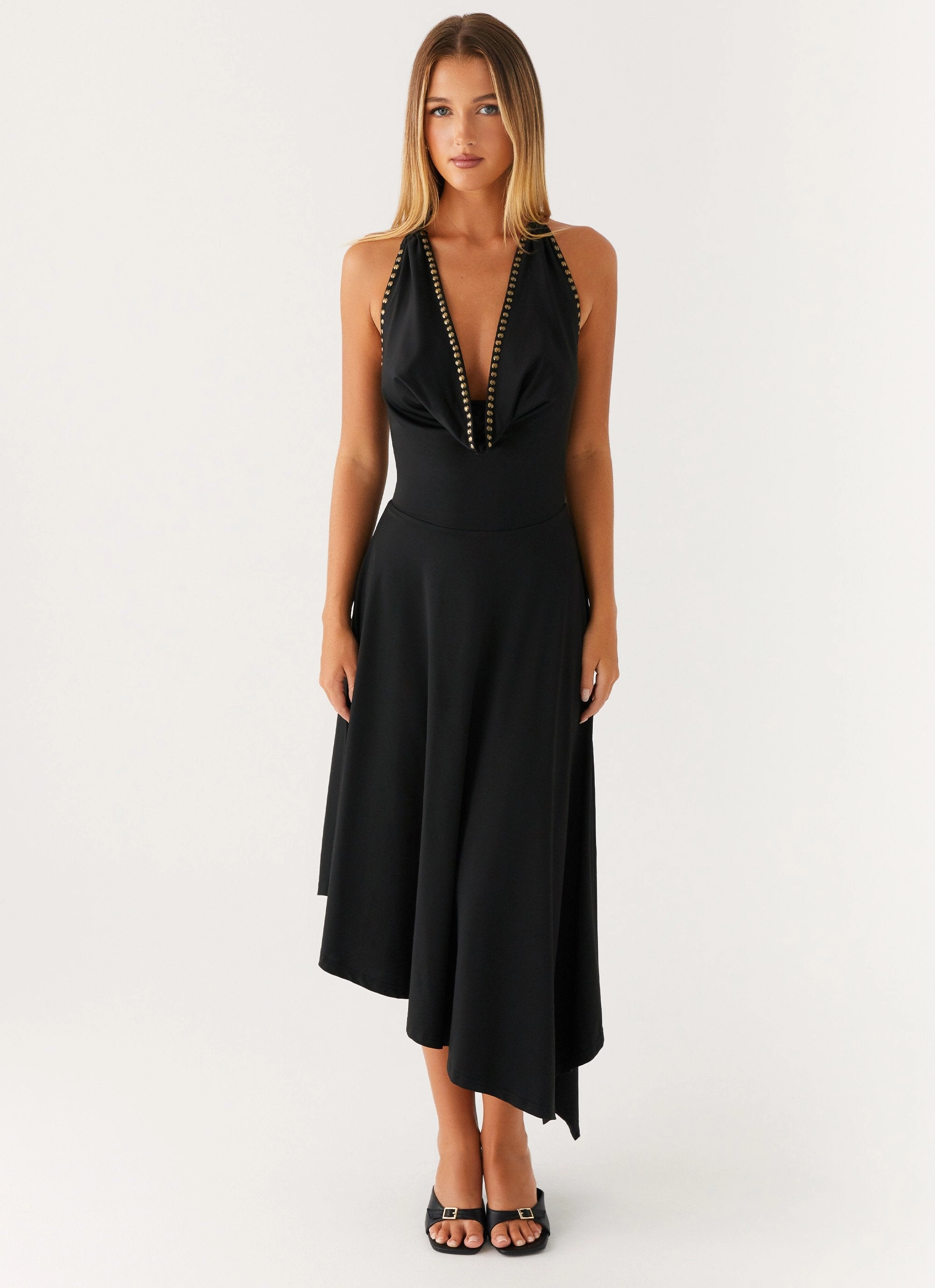 Professional Look Vena Beaded Midi Dress - Black