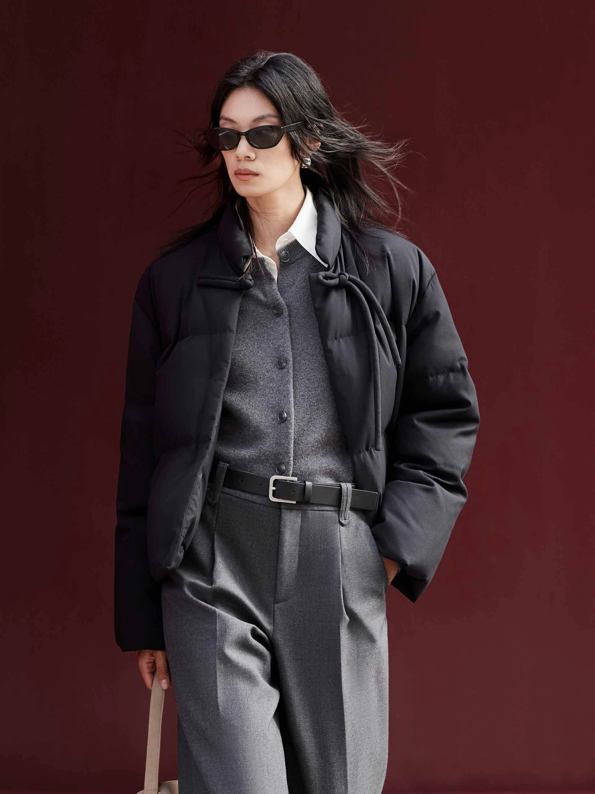 Cheongsam Buckle Down Jacket Aramid Fiber Blend