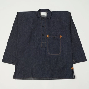 Warehouse & Co 2213 'Greenebaum' 1880s Heavy Leather Bound Jacket - Indigo Denim Temperature Regulating Fabric