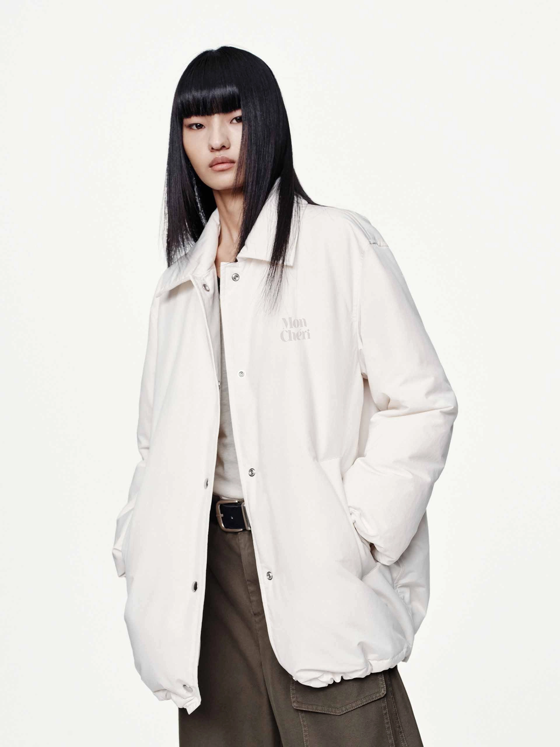 DurableStitching Comfortable Feel Snap Button Quilted Down Jacket