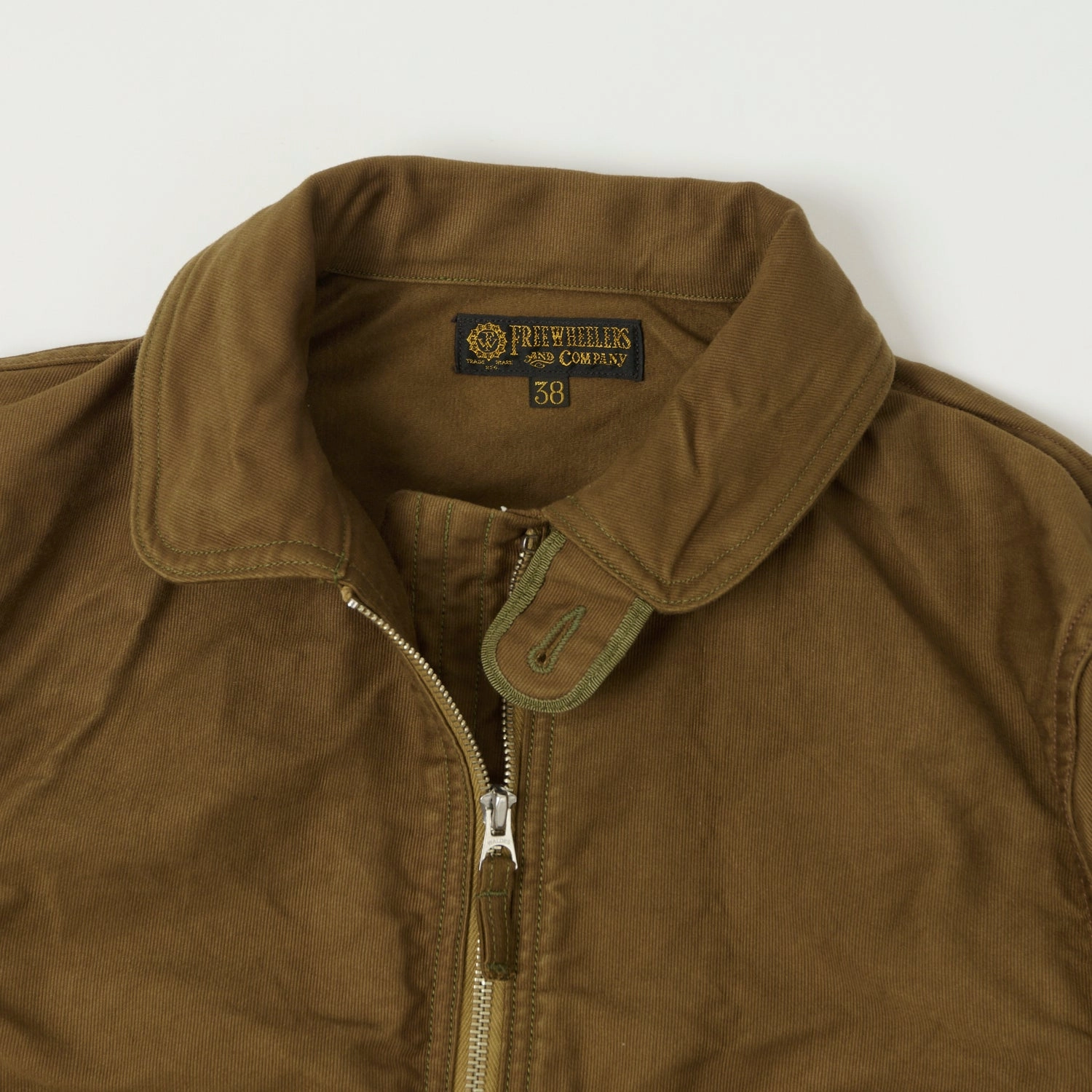 Freewheelers & Co S-8 Aviators Summer Flying Jacket - Sepia Brown Sleek Layer Fit Simple Comfort