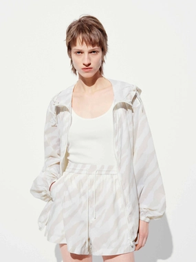 Minimalist Design Zebra Pattern Hooded Coat