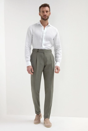 Green Soragna trousers - Made in Italy All Fit