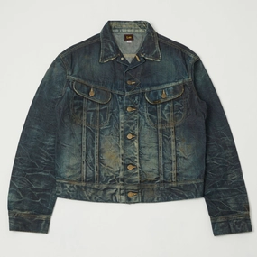 Lee Archives 1946 'Riders' 101J Denim Jacket - Heavy Wash Non Restrictive Armholes Minimal Travel Look