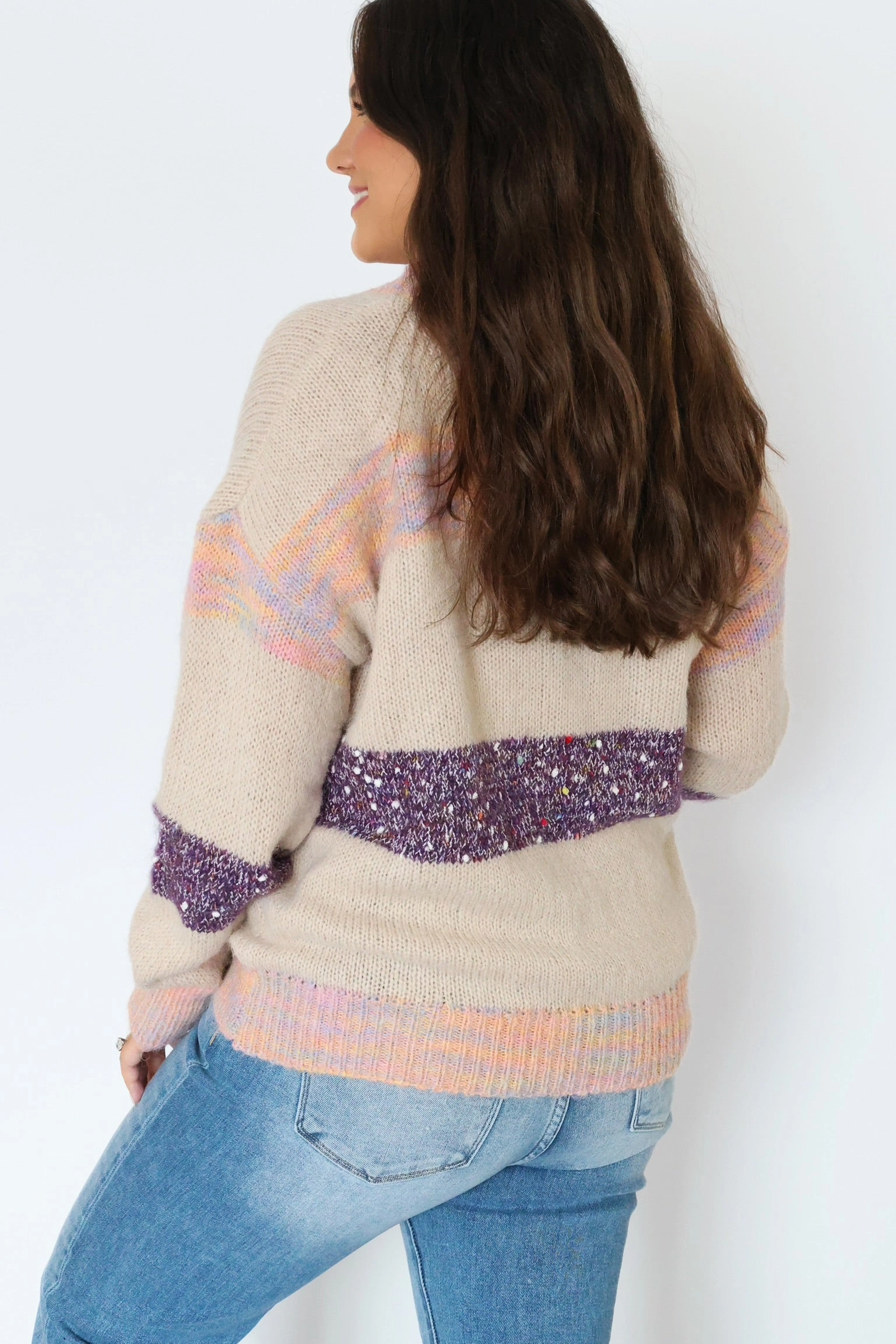 Kai Sweater/ Beige Multi (FINAL SALE) Tagless Comfort Professional Cut
