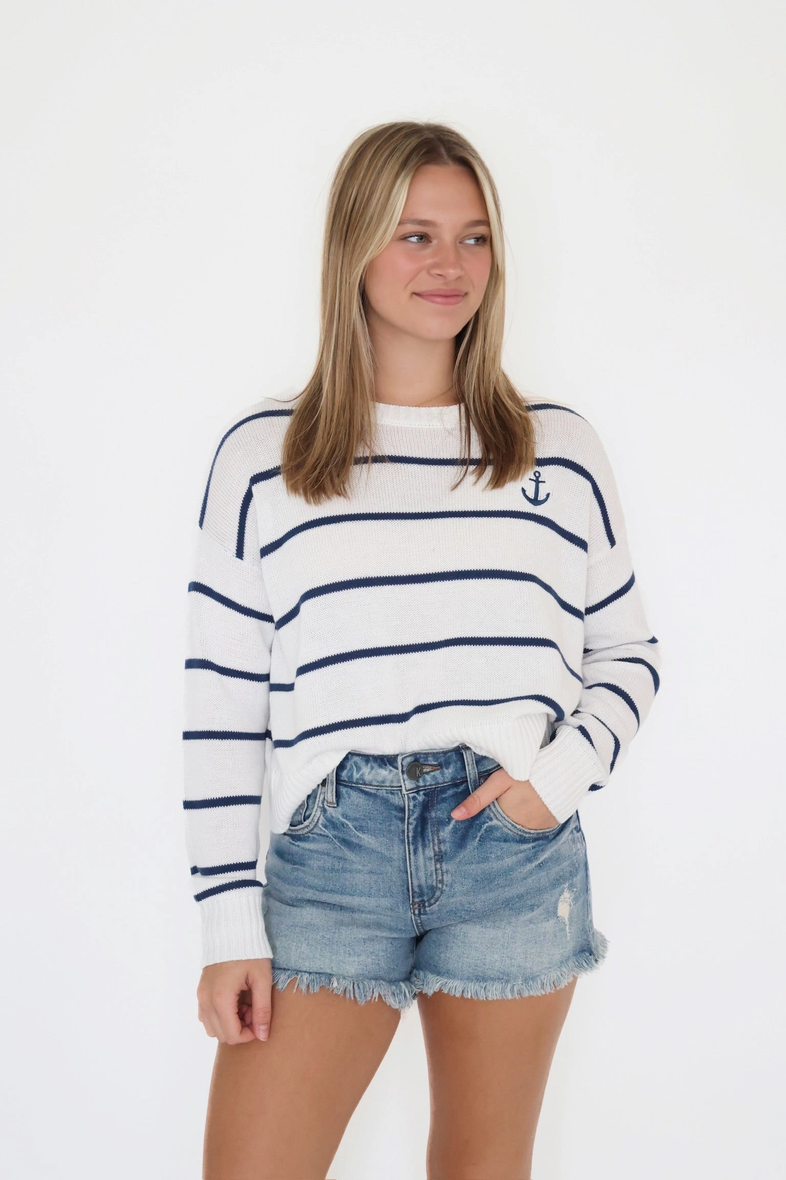 Hypoallergenic Fiber Fashion Statement Anchors Away Sweater (FINAL SALE)