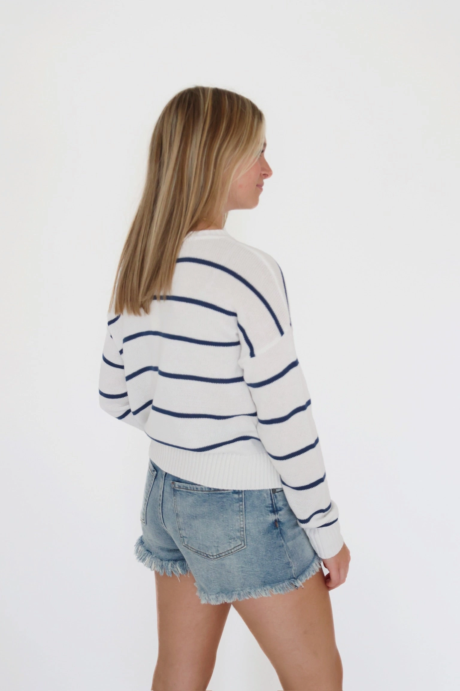 Anchors Away Sweater (FINAL SALE) Buttery Soft Handfeel YarnDyedQuality
