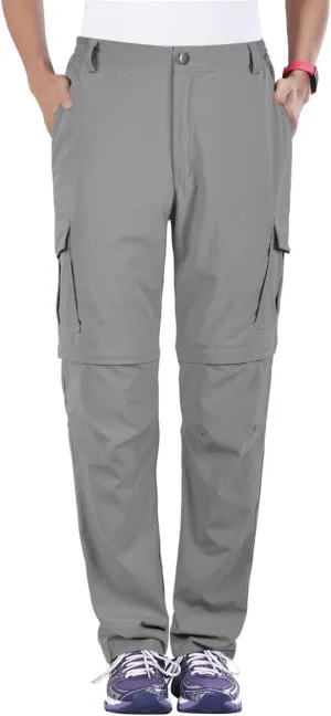 Nonwe Women's Outdoor Water-Resistant Quick Dry Convertible Cargo Pants